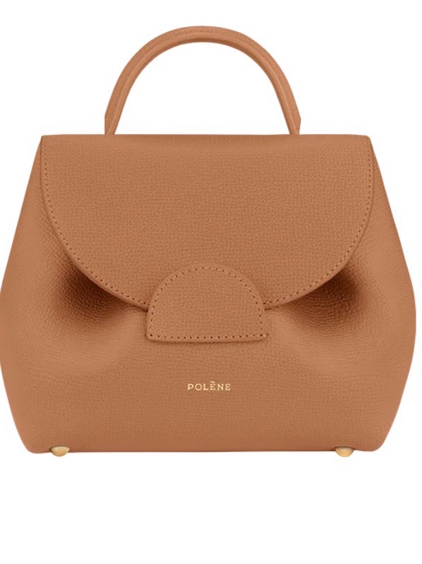 Polne Numro Un Nano Textured Tan Crossbody Bag